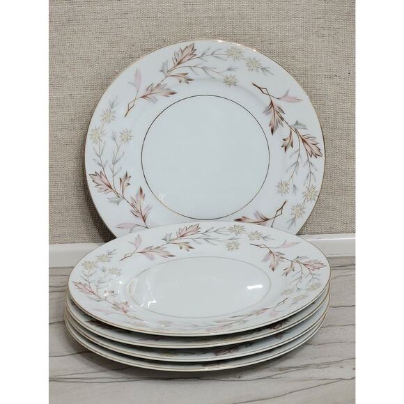 Vtg Mid-Century Modern MCM Harmony House WOODHUE 7 3/4" Salad Plates Set of 5 - Picture 1 of 4